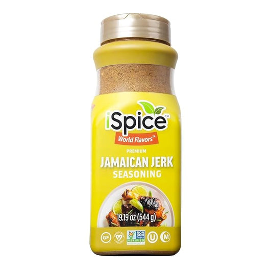 iSpice Blend | Jamaican Jerk | 19.19 oz | Mixed Spice & Seasoning | Bulk Size | Halal | Kosher (Jamaican Jerk)