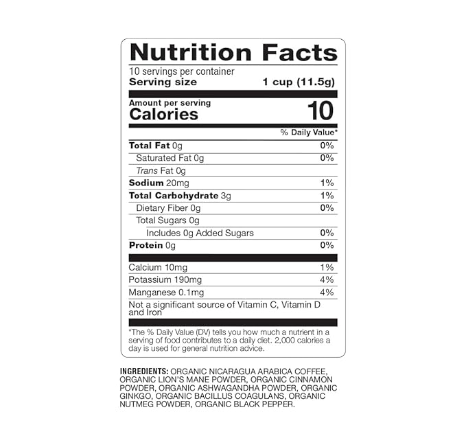 BareOrganics Focus Coffee Pods With Superfoods & Probiotics | Compatible | USDA Certified Organic, Vegan, Non-GMO & Recyclable Single Serve 10ct (Pack of 6)