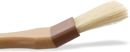 SPARTA 4037000 Boarhair Angled Pastry Brush, Basting Brush with Handle Hole, 16"L x 2"W, Wood Handle