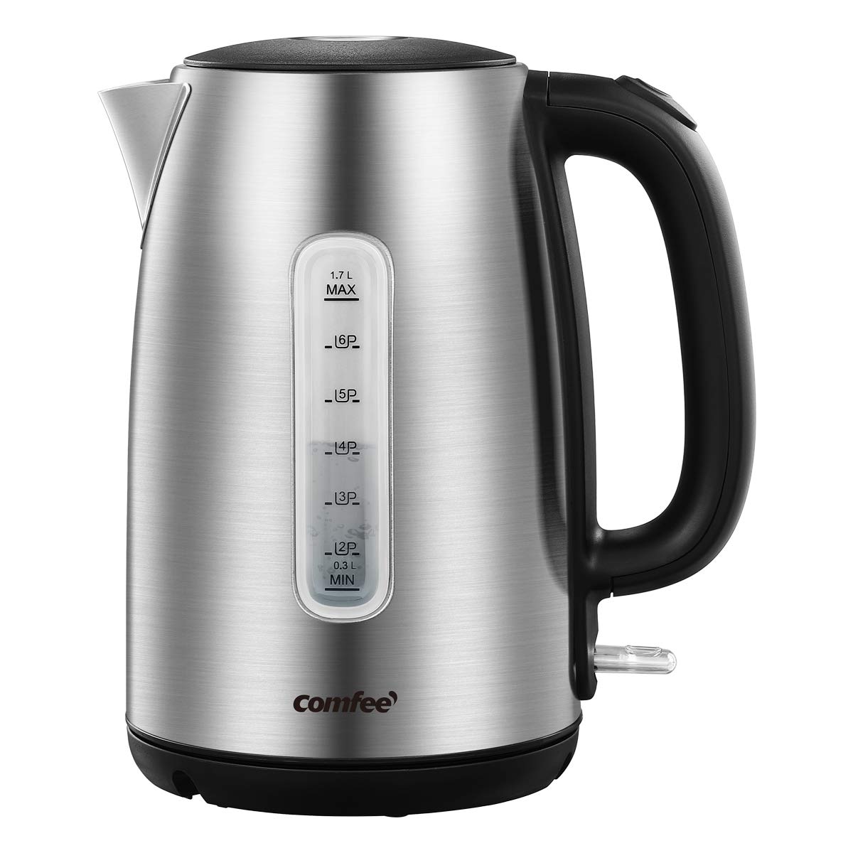 COMFEE' Stainless Steel Electric Kettle, 1.7 Liter Tea Kettle Electric & Hot Water Kettle, 1500W