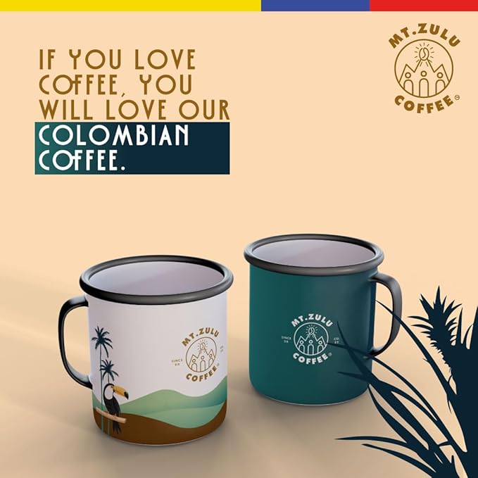 Mt Zulu Colombian Supremo ??Small Batch Artisanal Roast, Smooth & Balanced, Sun-Dried Microlot Gourmet Coffee Beans, 12 oz Bag