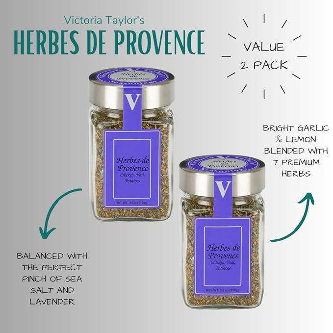 Herbes de Provence- 3.6 oz. Jar (Pack of 2) - 7 Classic, bright and bold spices blended for maximum flavor. Perfect for everyday use as well as French Specialty dishes.