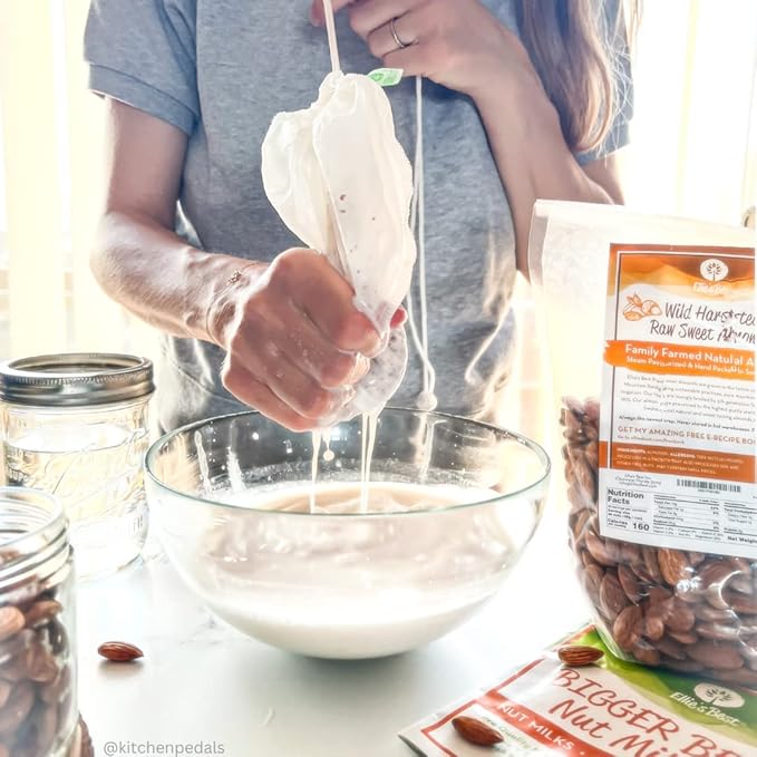 Raw Almonds Sweet Wild Harvested - Bulk - Naturally Steam Pasteurized 100% Natural Almonds - Family Farmed Since 1875 - Raw 10lb Box From Ellie's Best ??"<div>