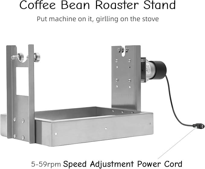 Commercial Coffee Bean Roaster 300-1200g Coffee Bean Baker Drum Type Stainless Steel Roasting Machine for Peanuts, Seeds, Nuts (Style 1)