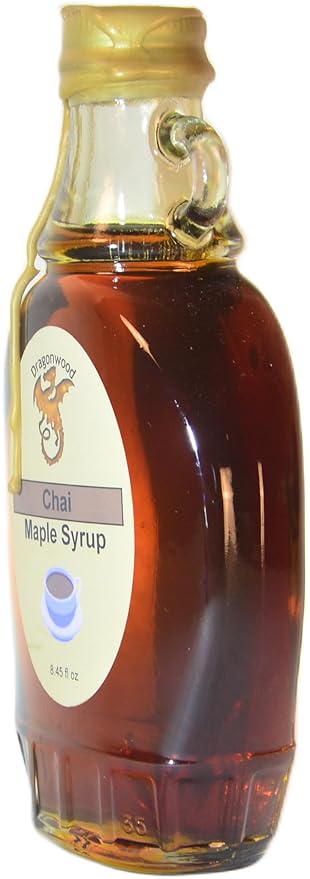Chai Maple Syrup - For Pancakes and Waffles ??Made With Pure Maple Syrup And Natural Flavor - By Dragonwood (8 fl oz)