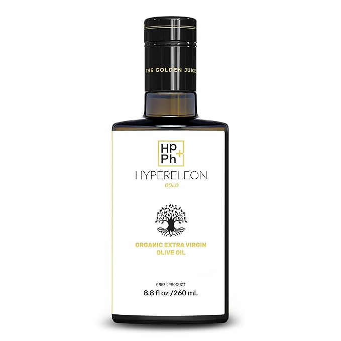 HYPERELEON GOLD | Premium, Organic, Extremely High Phenolic, Greek Extra Virgin Olive Oil 100% Pure & Natural | Bio & Unfiltered | 85 Top INTERNATIONAL Awards | 260ml (Pack of 2)