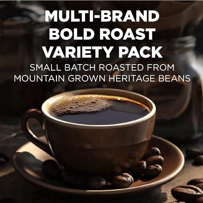 Intelligent Blends Dark Roast Coffee Pods Variety Pack, 50 ct, Recyclable Single Serve Pods – 100% Arabica Coffee, Compatible with Keurig K Cups Maker