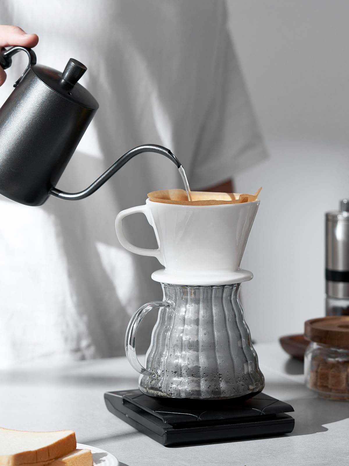DOWAN Pour Over Coffee Maker, Non-Electric Pour Over Coffee Dripper, Manual Brew Maker, Single Cups