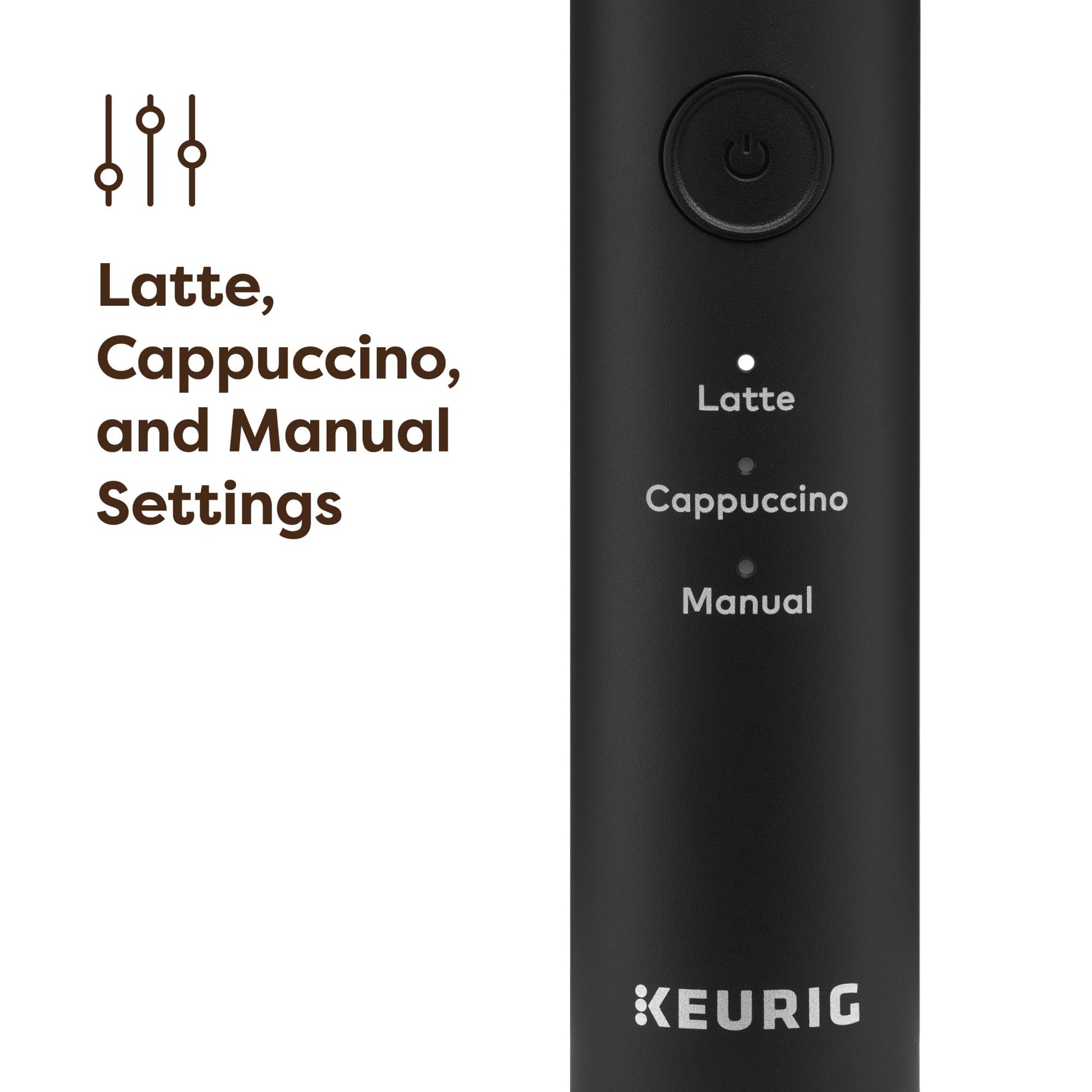 Keurig SimpleCafe Frother, Rechargeable Handheld Milk Frother for Lattes, Cappuccinos & Iced
