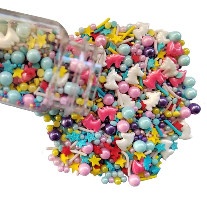 Unicorn Sprinkles - Cake Sprinkles - Edible Sprinkles for Baking - Cupcake and Cake Topper - Sprinkle Mix - 3.35 Ounces (Unicorn)