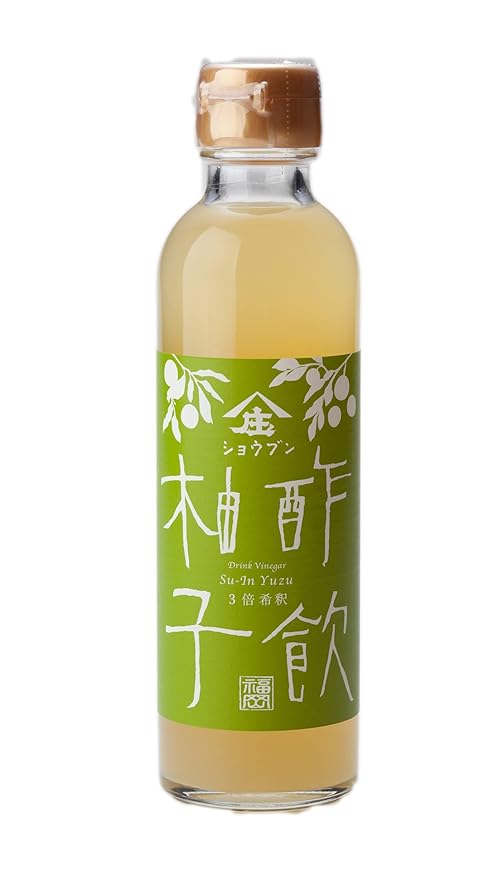 Su-in Drink Vinegar Citron 200ml (6.8oz) Yuzu Flavor, Pure Rice Vinegar made from Japanese Rice