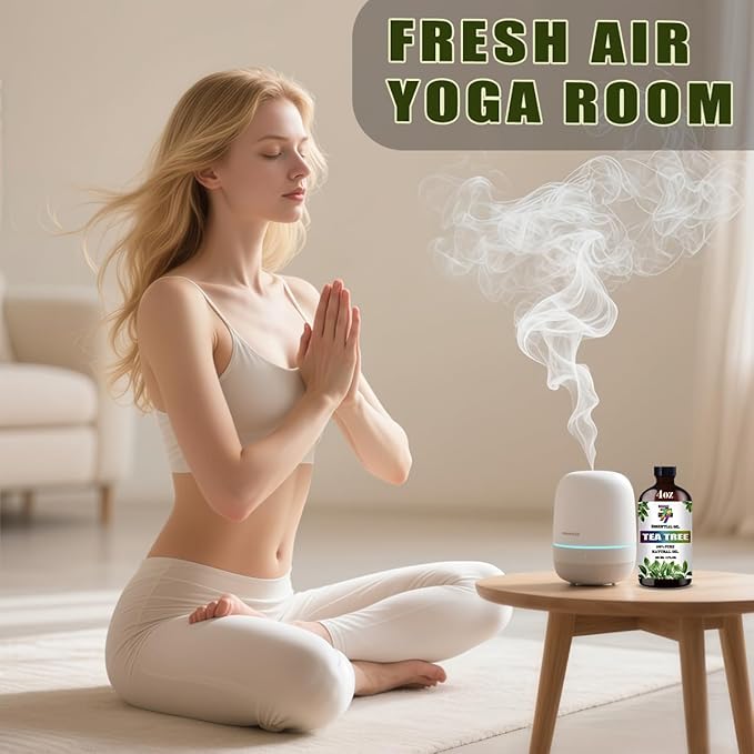 Tea Tree Essential Oil (4 oz/120 ml) ??Tea Tree Oils for Aromatherapy, diffusers, humidifiers, Home fragrances, DIY Skincare, soap Making, DIY Candle, Relaxation, Yoga, and Meditation