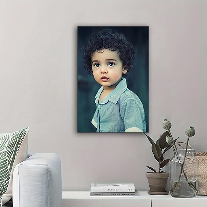 Hoopwarte Custom Canvas Prints with your Photos Framed Wall Art-Personalized Printing Photo to Canvas - Home Decor Gifts - Ready to Hang(8L?쐘12W 20x30cm)