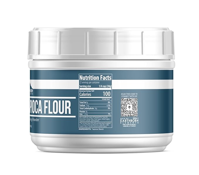 Earthborn Elements Tapioca Flour (1.5 lb), Gluten-Free Baking, Thickener for Sauces