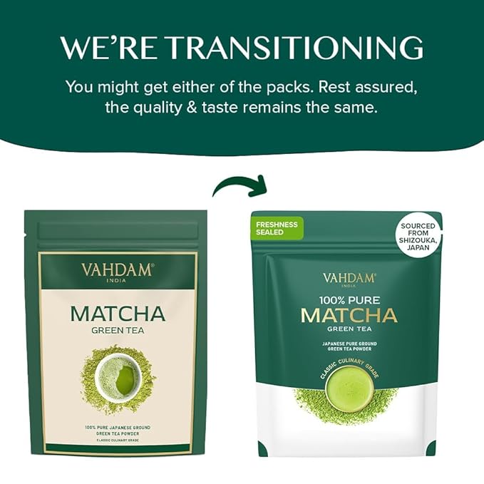 VAHDAM, Japanese Matcha Tea Powder (50 Cups,3.53oz) Sourced from Japan | Authentic Japanese Matcha Green Tea Powder | Classic Culinary Matcha From Japan