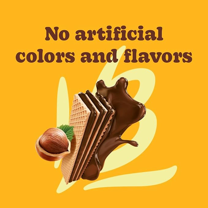 Bauducco Hazelnut Wafers - Crispy Wafer Cookies With 3 Delicious, Indulgent Decadent Layers of Hazelnut Flavored Cream - Delicious Sweet Snack or Desert - 5.0 oz (Pack of 2)