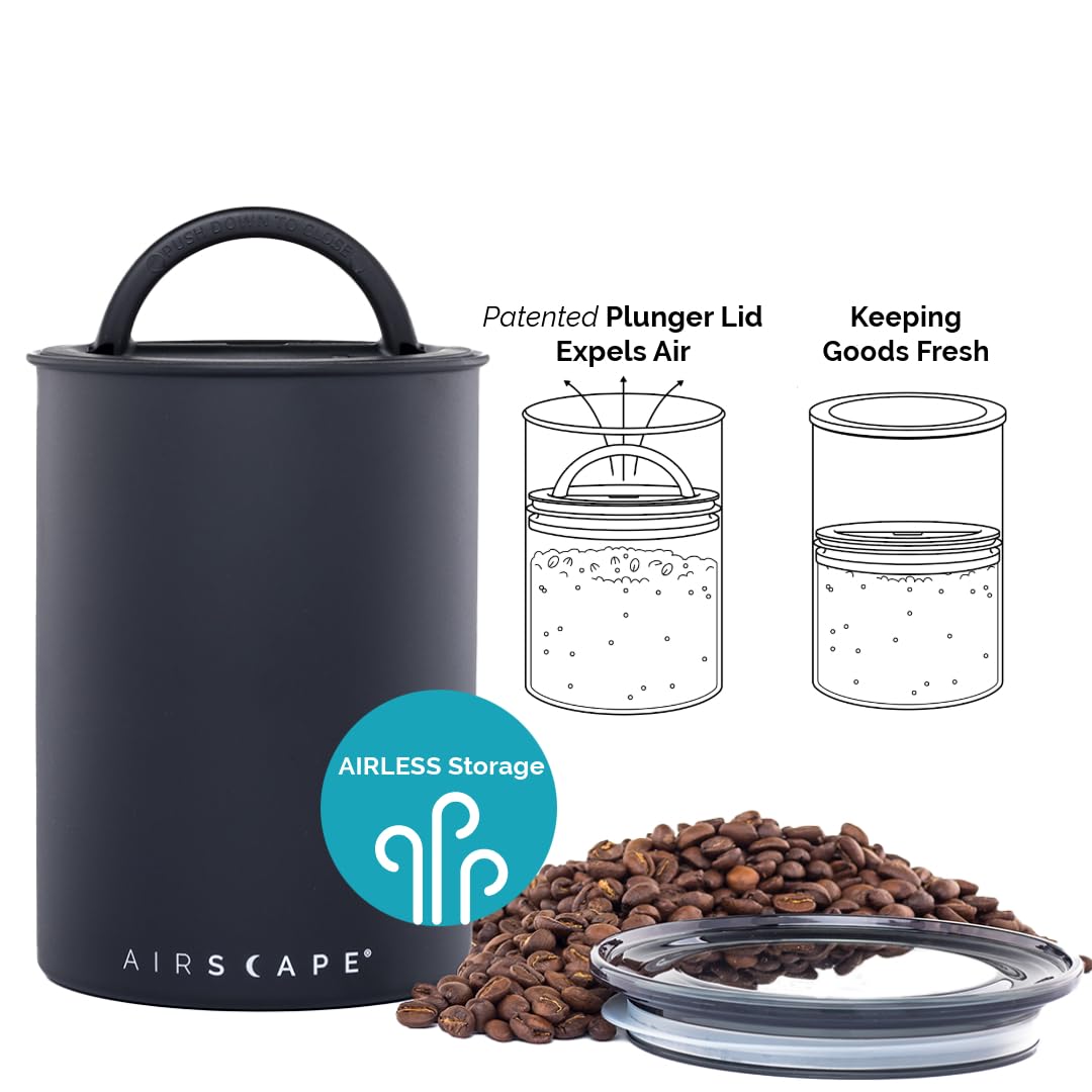 AirScape by Planetary Design | Airless Coffee Storage | 500g | Matte Black