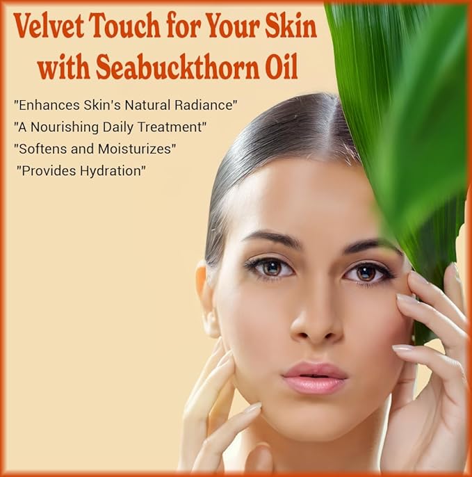 Natural Born Oils Sea Buckthorn Oil, 8oz, Organic, Cold-Pressed, Rich in Fatty Acids, Ideal for Moisturizing Skin, Strengthening Hair