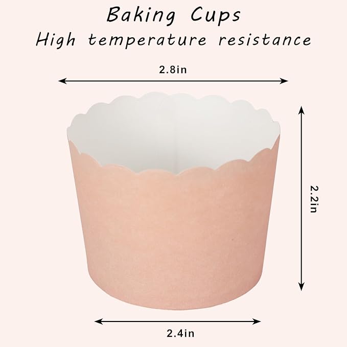 Whaline 120Pcs Orange Paper Baking Cups Scalloped Edge Cupcake Wrappers Gradient Orange Cupcake Muffin Cases for Fall Thanksgiving Party, 3 Colors