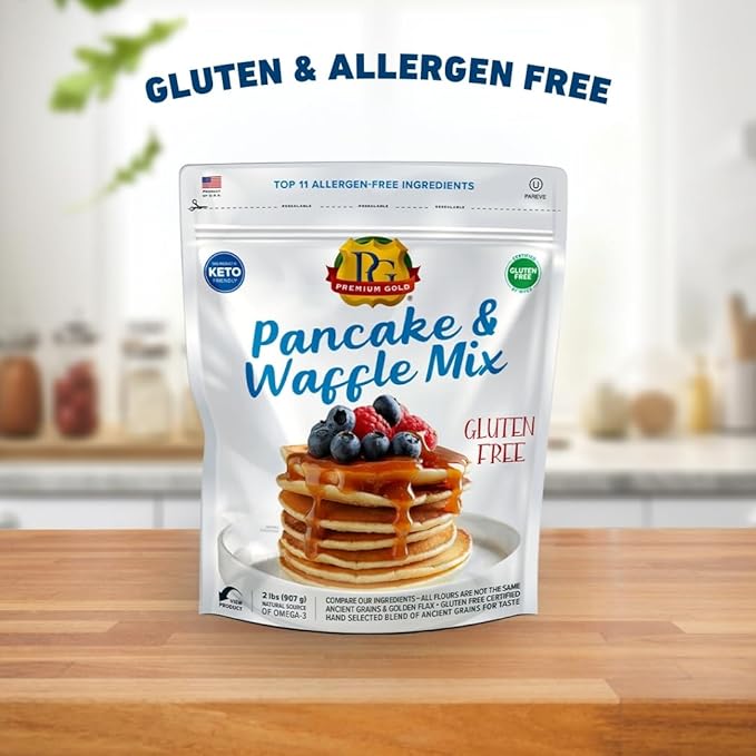 Premium Gold Gluten Free Pancake and Waffle Mix | 2lb