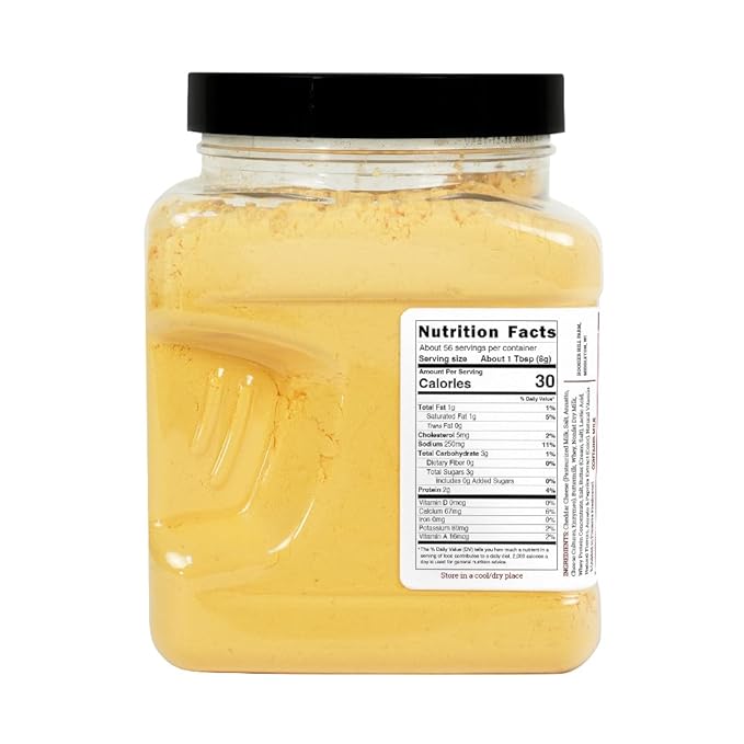 Hoosier Hill Farm Premium Cheddar Cheese Powder (No Artificial Colors), 1LB (Pack of 1)