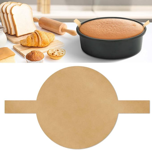 100 Sheets of 6-Inch Parchment Paper Rounds with Lift Tabs, Non-stick Precut Circle Cake Pan Liners, Ideal Baking Parchment Paper for Baking Cookies, Bread and Chiffon(Round 6in)