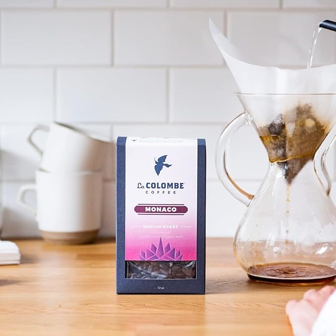 La Colombe Monaco Medium Roast Drip Grind Ground Coffee - Notes of Milk Chocolate, Graham Cracker, Black Cherry, 12 Ounce (Pack of 4)