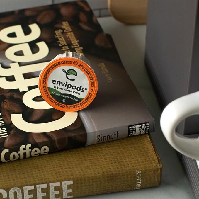 Fresh Roasted Coffee, Organic Single Origin envipods Variety Pack | BPI Compostable, USDA Organic, Kosher | 48 Count for K Cup Brewers | Not for use in Ninja or Hamilton Beach Brewers