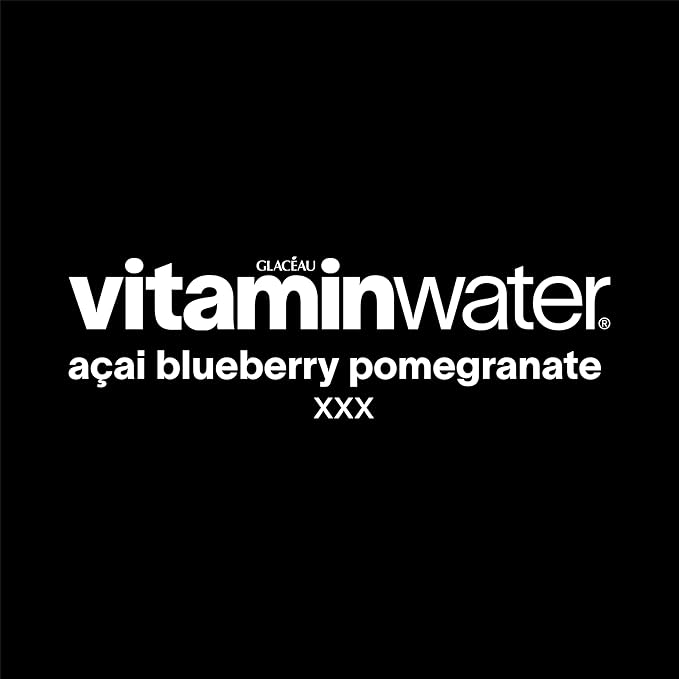 vitaminwater XXX A챌ai Blueberry Pomegranate Nutrient Enhanced Flavored Water Beverage, 20 fl oz Bottles, 12 Pack