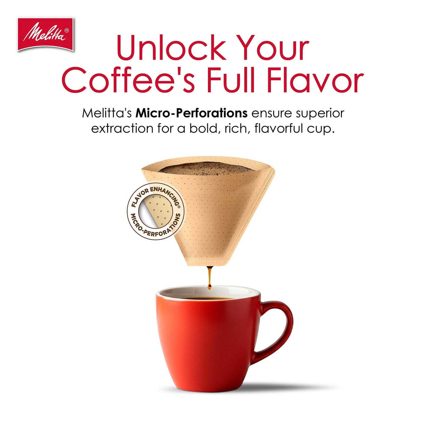 Melitta #2 Cone Coffee Filters, Natural Brown, 100 Count - Fits all 2-6 Cup Cone Coffee Makers and