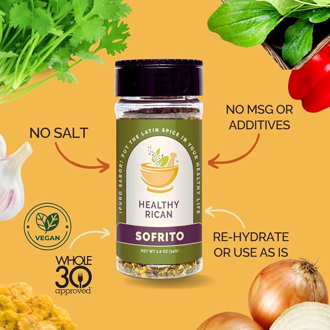 Healthy Rican Savory Chicken Mix Sazon and Sofrito Herb Seasoning for Meat Beef Vegetables Stews BBQ Non GMO No MSG Artificial Flavors Gluten Free Diabetes Sodium Keto Friendly Whole 30 Approved (Savory Chicken Mix Bundle)