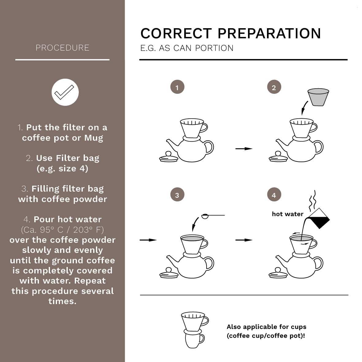 Creano XXL Porcelain Coffee Dripper White - Ceramic Cone Brewer - Pour Over Coffee Maker - Filter