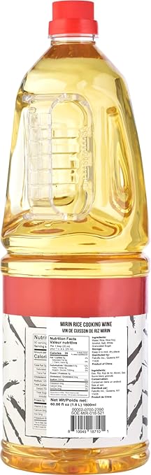 Soeos Mirin, Japanese Cooking Wine, 1.8 L (Pack of 1), Mirin Rice Wine, Authentic Natural Sugar Sweet Rice Cooking Wine for Cooking, Condiments, Seasoning Homemade Sauces, Japanese Seasoning