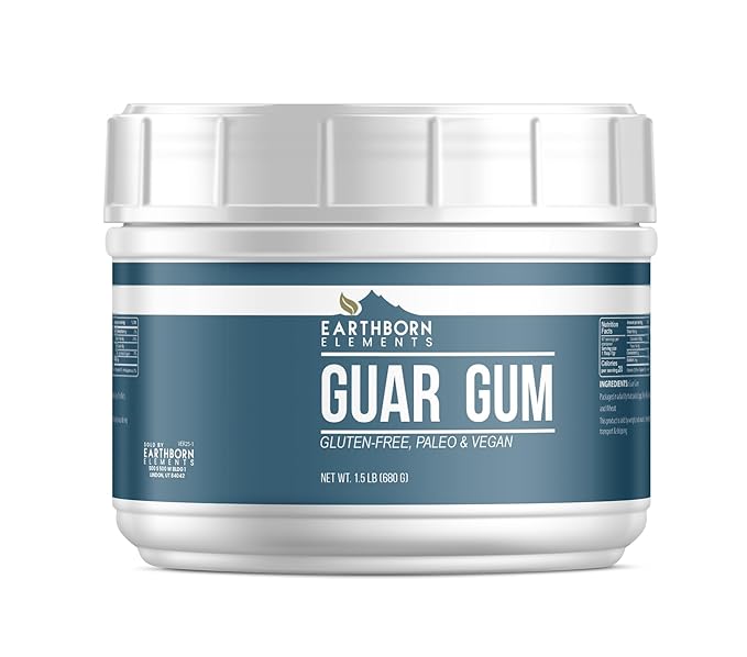 Earthborn Elements Guar Gum Powder, 1.5 lb, Gluten-Free Food Thickener & Binder, Baking, Resealable Bucket
