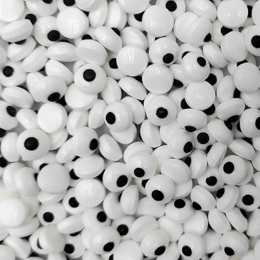 1 Bottle Candy Eyes Eyeballs Cake Cupcake Toppers Edible Eyes for Decorating - Halloween, Christmas, Easter, and Edible Art Project Candy Decorations - 7 mm Mini Eyes