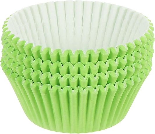 uxcell 100 Pcs Cupcake Liners, Muffins Paper Baking Cups Wrappers Standard Greaseproof for Baking Cupcake Wrapper, Light Green