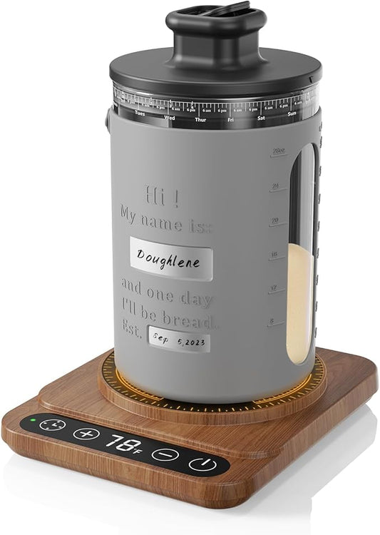 Sourdough Starter Warmer(Jar Not Included) – Precise 1°F Temperature Control (70–100°F), Auto On/Off Heating, 12-Hour Timer, Game-Changing Tool for Home Baking Enthusiasts Basic-WOD