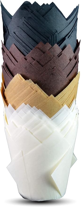 Coffee Set Tulip Baking Cups Cupcake Liners Muffin Liners Greaseproof Paper 200