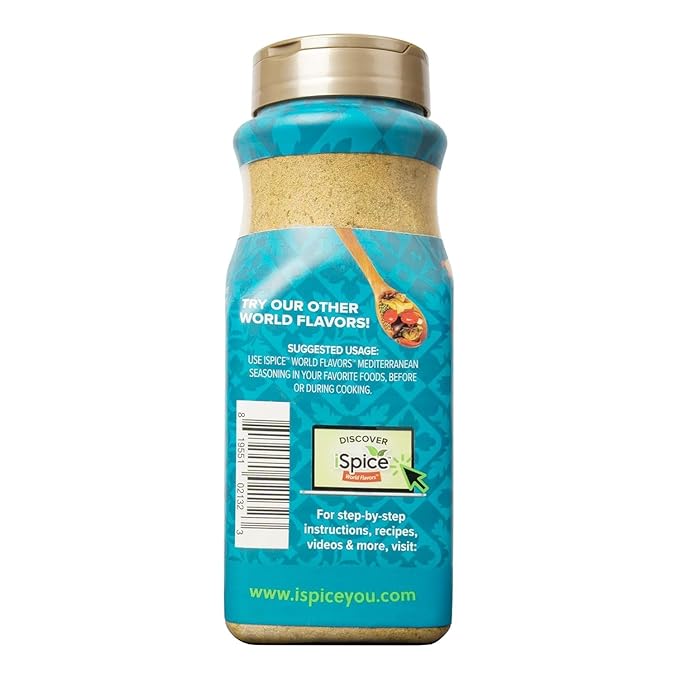 iSpice Blend | Mediterranean Seasoning | 16.01 oz | Mixed Spice & Seasoning | Bulk Size | Halal | Kosher (Mediterranean)