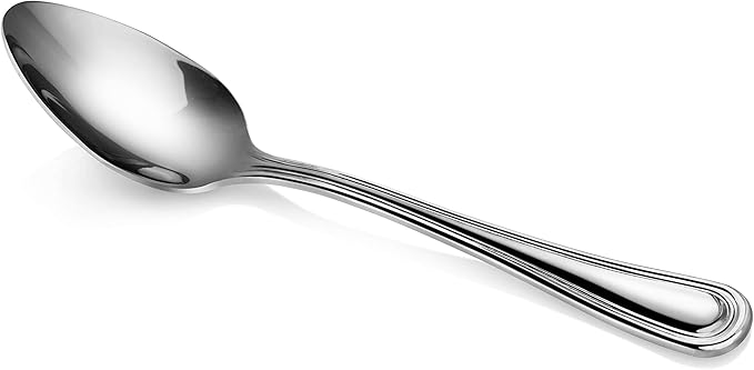New Star Foodservice 58147 Slimline Pattern, 18/0 Stainless Steel, Teaspoon, 6-Inch, Set of 12
