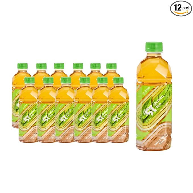 Shaken Passionfruit Green Tea (12 Pack) – Premium Ready-to-Drink Asian Iced Tea – Real Leaf Brewed – Non-GMO Certified – Refreshing Fruit Flavor – 16.9 Fl Oz Bottles