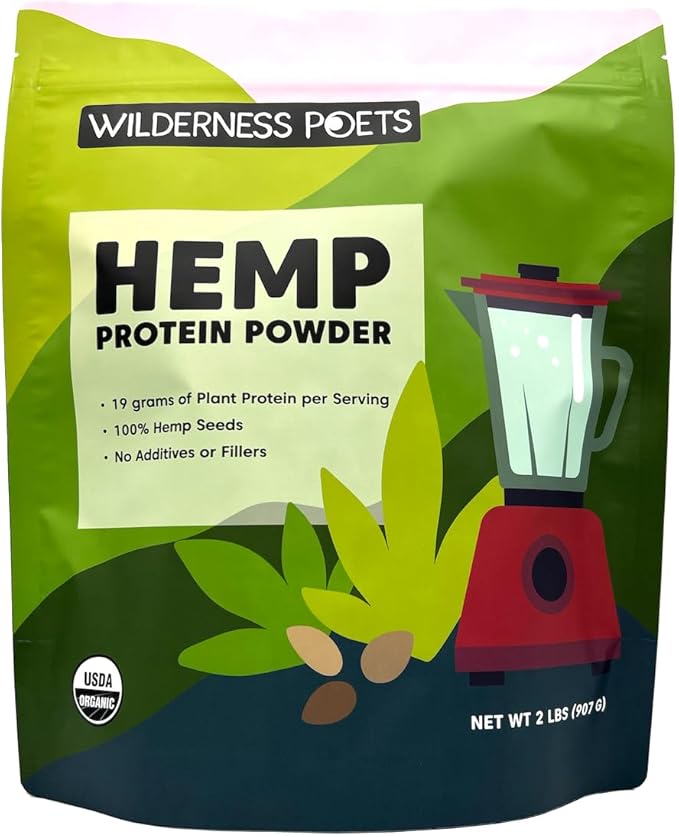 Wilderness Poets, Organic Hemp Protein Powder, 32 Ounce - 2 Pound