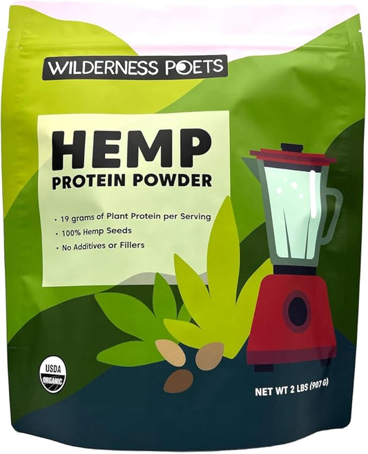 Wilderness Poets, Organic Hemp Protein Powder, 32 Ounce - 2 Pound