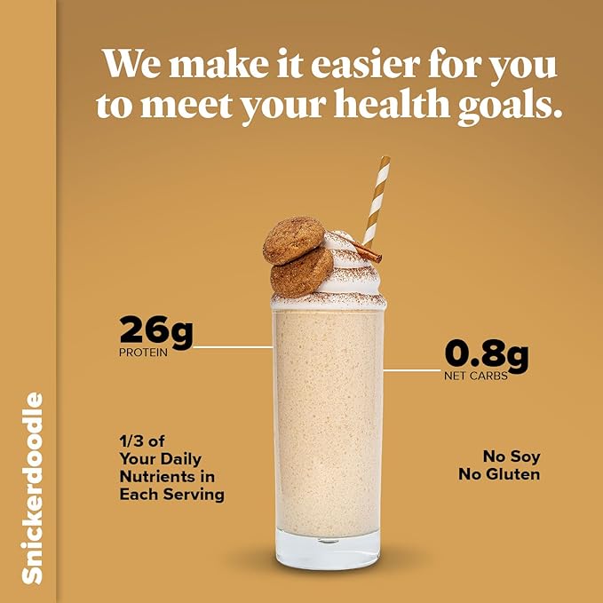 Keto Chow Snickerdoodle | Keto Meal Replacement Shake Powder | Nutritionally Complete Food | Low Carb Keto Meals | Delicious Easy Meal Substitute Drink | Protein Rich You Choose The Fat| 21 Meal