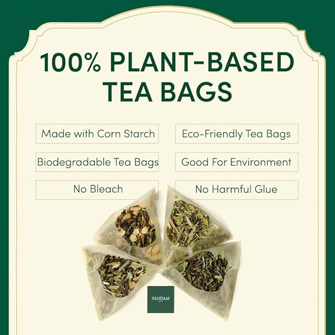 VAHDAM, Assorted Black Tea Bags Sampler (5 Flavors, 20 Ecofriendly Pyramid Tea bags) I Gift Ideas for Women & Men | Assam and Darjeeling Teas | Gluten Free & Non GMO | Gifts for Him/Her