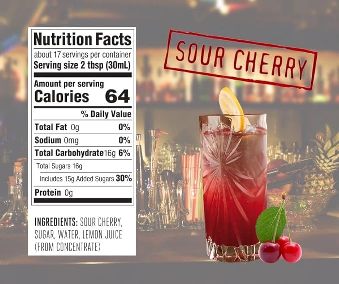 Mayer Hungarian Sour Cherry Artisanal Syrup ??Award-Winning Cordial, Cherry syrup for drinks, All-Natural, Over 50% Real Fruit, Vegan, All Natural (2 Pack) ??Ideal Cocktail Mixer & Dessert Topping