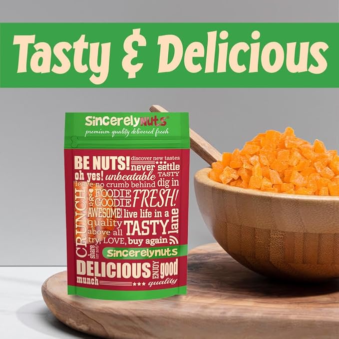 Sincerely Nuts Diced Mangos (3 LBS)-Nutritious and Satisfying Tropical Fruit-Healthy Alternative for Sweet Tooth- Gluten-Free Food, Vegan, and Kosher Snack-The Perfect Snack for the Whole Family