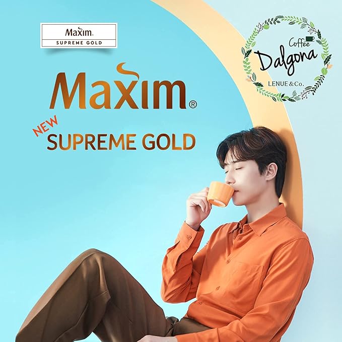 Maxim Supreme Gold Coffee - Korean Maxim Supreme Gold 3 in 1 Instant Coffee Latte 18 Sticks