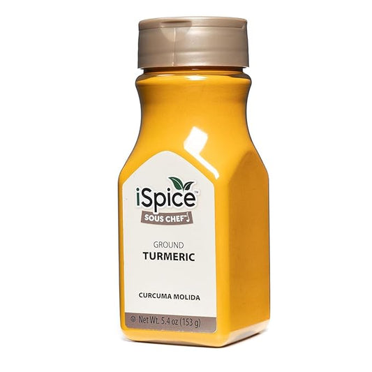 iSpice Pure Premium Ground Turmeric Powder | All Natural Tumeric Fresh| Ready to Use Golden Turmeric Root Extract | Turmeric Spice | Gluten Free | Keto Friendly | 5.4 Oz (153g)