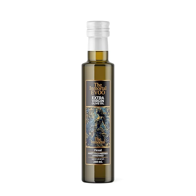 The Immortal Olive Oil | Premium Extra Virgin Olive Oil from Ancient Spanish Trees | High Polyphenol Content | Cold-Pressed | Third-Party Tested for Purity, 250ml